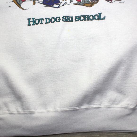 Vintage 1991 Acme Clothing Looney Tunes Hot Dog Ski School XL - Picture 3 of 7
